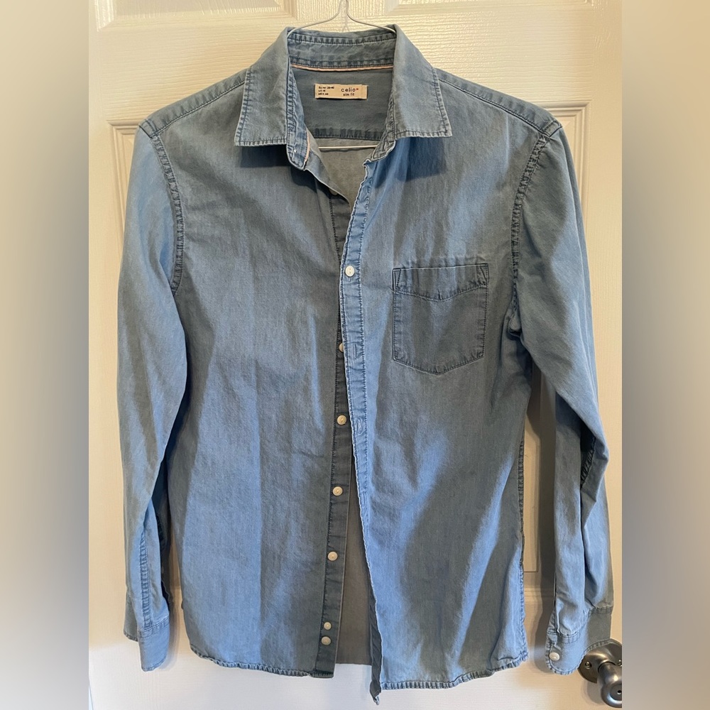 Celio Light Denim Button Down